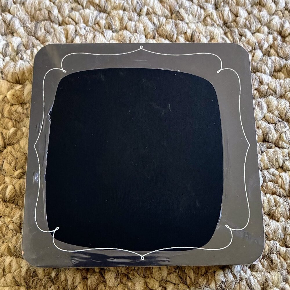 New Set of 4 “Sip and Scribble” Chalkboard Coasters